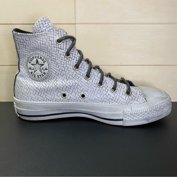 Converse Shoes - Converse Chuck Taylor Hi-Top White Women's Size 5 Shoes Tooled Leather Woven